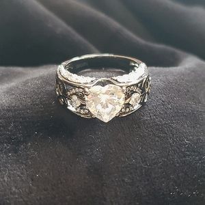 Vancaro Heart Shape Cubic Diamond Ring with Wings